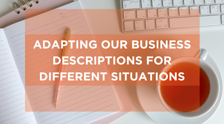 Beth Mueller on Adapting our business descriptions for different situations