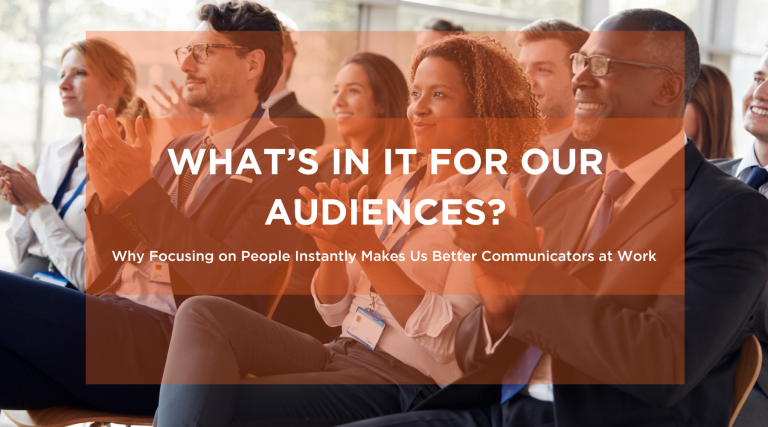 What's in it for our Audiences - audience listening to speech